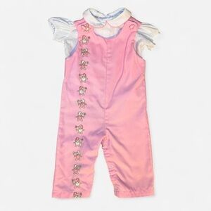 Vintage Paddington Bear by Thomas Girls 2 Piece Set Pink Size 12 Months Jumpsuit